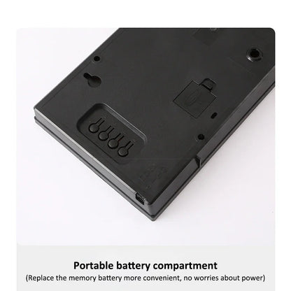 14-Zoll-große digitale Wanduhr, elektronische Uhr, Datumsanzeige, Temperatur, 8 Sätze Wecker, Ausschaltspeicher für die Küche zu Hause