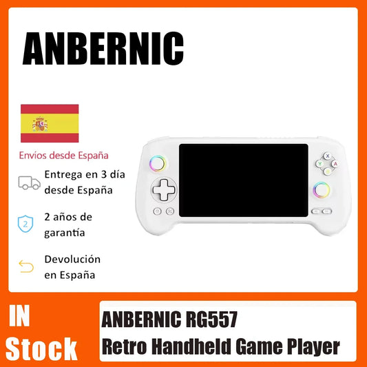 ANBERNIC RG557 Portable Game Console , 5.48" AMOLED Display, 8300mAh , Android 14, Retro Video Game Player For Birthday Gifts.