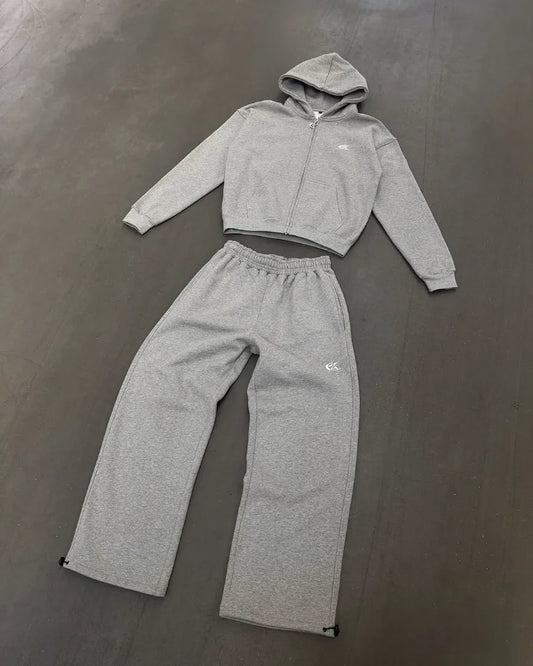 Europe and the United States Vintage Pop Men suit Unique embroidered High Street Harajuku top oversize Fall casual tracksuit.