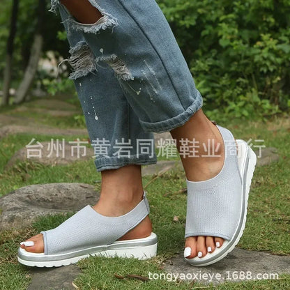 Shoes Women 2021 Summer Sandals Sapato Feminin Comfy PU Shopping Flat Sole Sandal For Women Shoes Peep Toe Sandalias Mujer NEW.