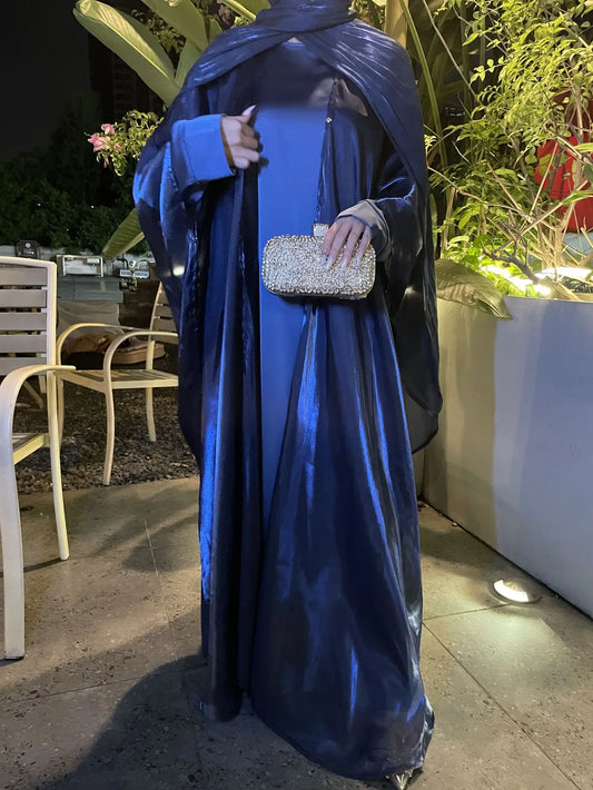 Muslim Eid Women 2 Piece Suit Dress Open Abaya Modest Dresses Ramadan Long Robe Abayas Caftan Kaftan Vestidos 2025 Ensemble.