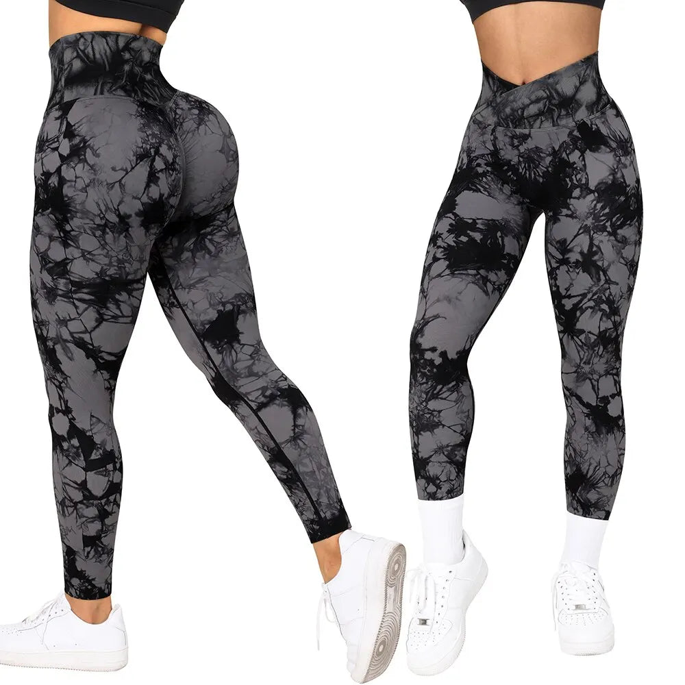 Tie Dye Fitness Legging Frau Push-Up Workout Sport Leggings Frauen Scrunch Butt Weibliche Outfit Gym Nahtlose Legging Hosen.