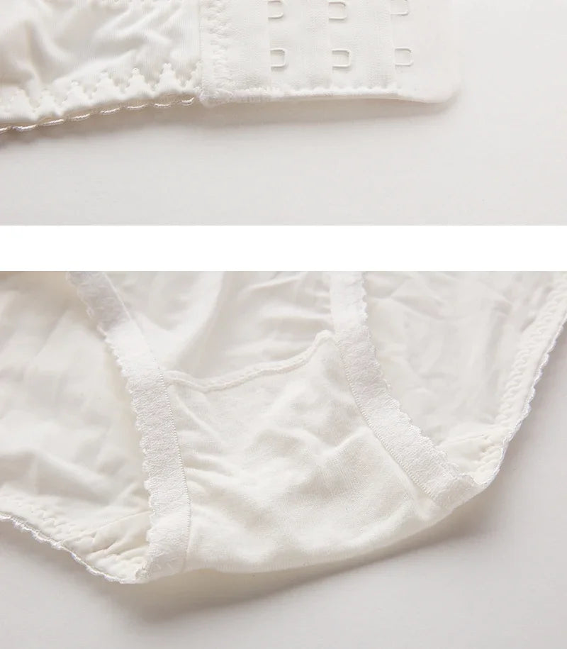 Plus Size Sexy Half Cup Lace Bra Sheer Mesh Unlined Bralette for Women A D Cup, Invisible Push Up Underwire Lingerie Set.