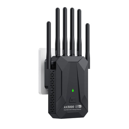 WiFi 6 AX3000 Wireless Repeater Dual Band 2.4GHz 5GHz 802.11AX Wi-Fi 6 Extender Amplifier WPS Router Long Range Signal Booster.