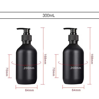 Mattschwarzer 300/500 ml Flüssigseifenspender, nachfüllbar, Shampoo-Conditioner, Körperlotion-Behälter für Badezimmerbedarf, Hotel