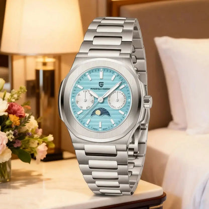 PAGANI DESIGN  Women's Watches Luxury Quartz Watch For Women Multifunctional Chronograph Moon Phase Automatic Date Ladies Watch.