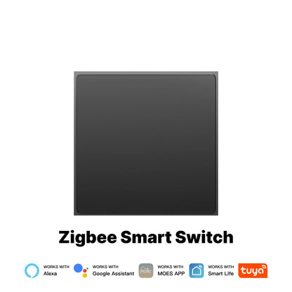 MOES Tuya ZigBee Star Feather Series Smart Touch Switch mit neutraler Lichtszene 2in1 APP-Fernbedienung mit Alexa Google Home