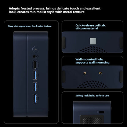 Mini Host Amd Ryzen R7-7735hs 8745hs Ddr5 70w  Wifi6 4k Pcie4.0 Ssd High-End Gaming Desktop Mini Host Diy Barebone System.