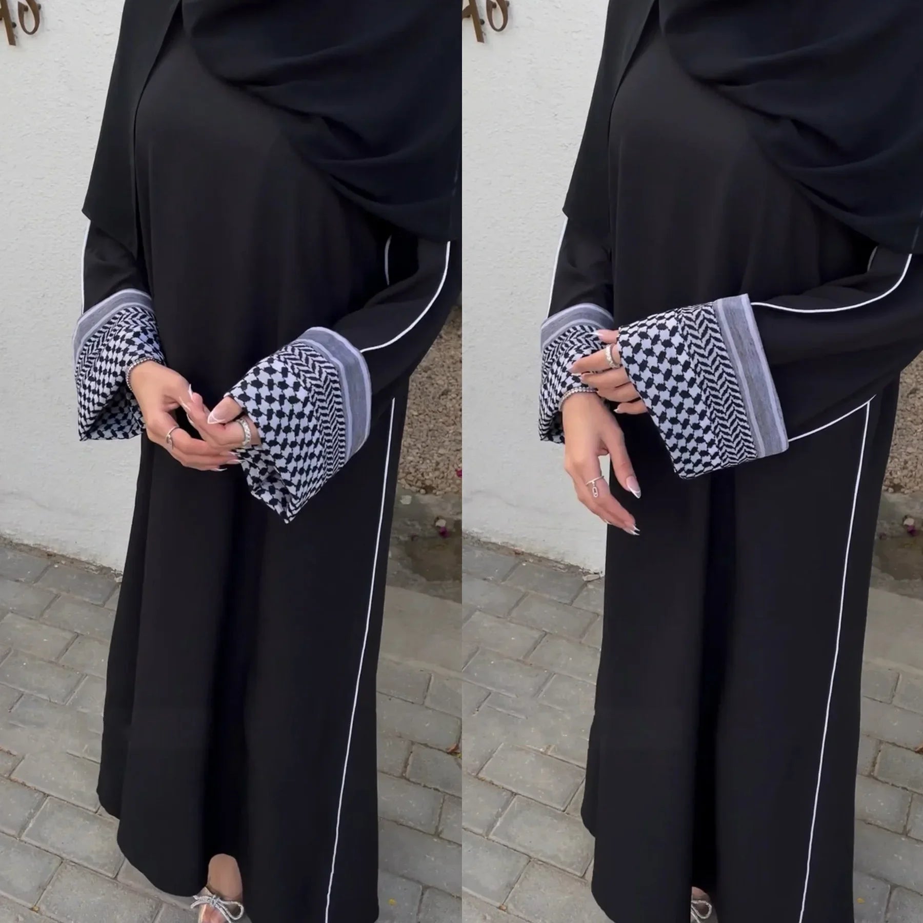 Linen Closed Abaya Keffiyeh Muslim Dress Printed Abayas for Women Dubai 2025 Luxury Turkey Ramadan Islamic Clothes Kaftan Robe.
