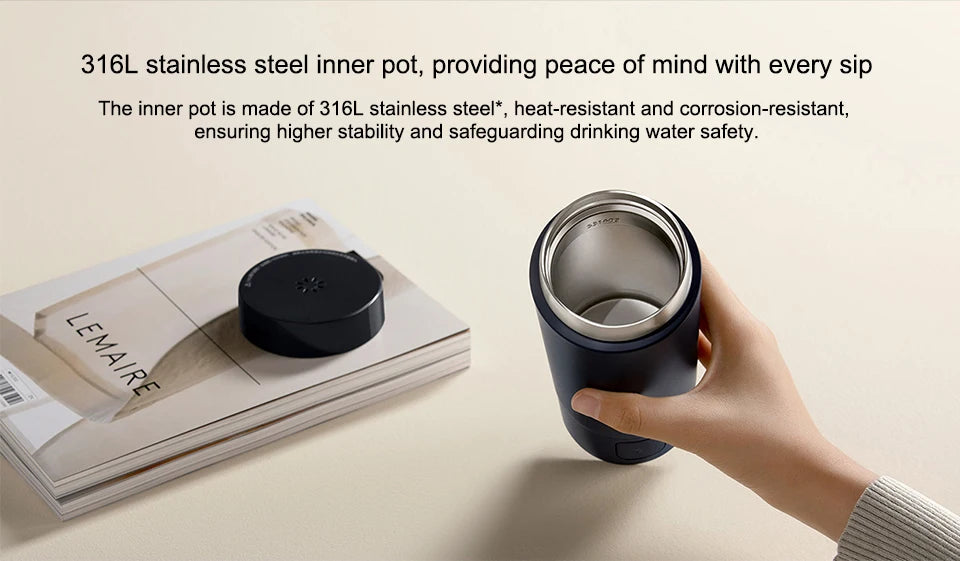 NEW XIAOMI Mijia Portable Electric Kettle 2 Thermos Cup Fast Water Boiler 350ml Smart Temperature Insulated Kettle Travel - CN.