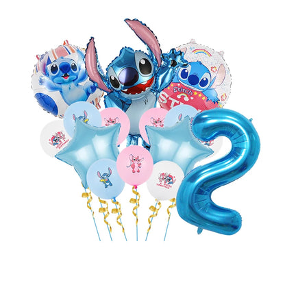Disney Stich Geburtstag Dekorationen Einweg Geschirr Teller Serviette Stroh Tischdecke Folie Ballon Party Liefert Kinder Geschenke