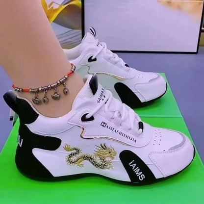 Women Designer Sneakers 2024 Summer Leather Waterproof Casual Sports Shoes Women Lightweight Breathable Non-slip Platform Shoes.