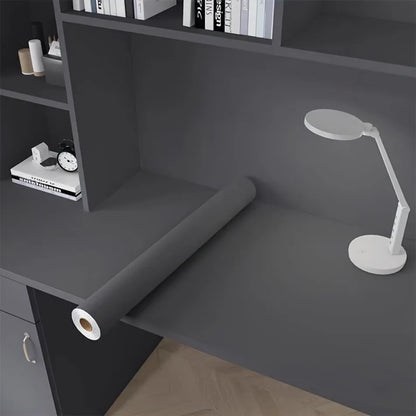 60 cm Vinyl-Tapete zum Abziehen und Aufkleben, mattschwarz, grau, weiß, abnehmbares, dickes Kontaktpapier für Wände, Küchen, Arbeitsplatten, Schränke