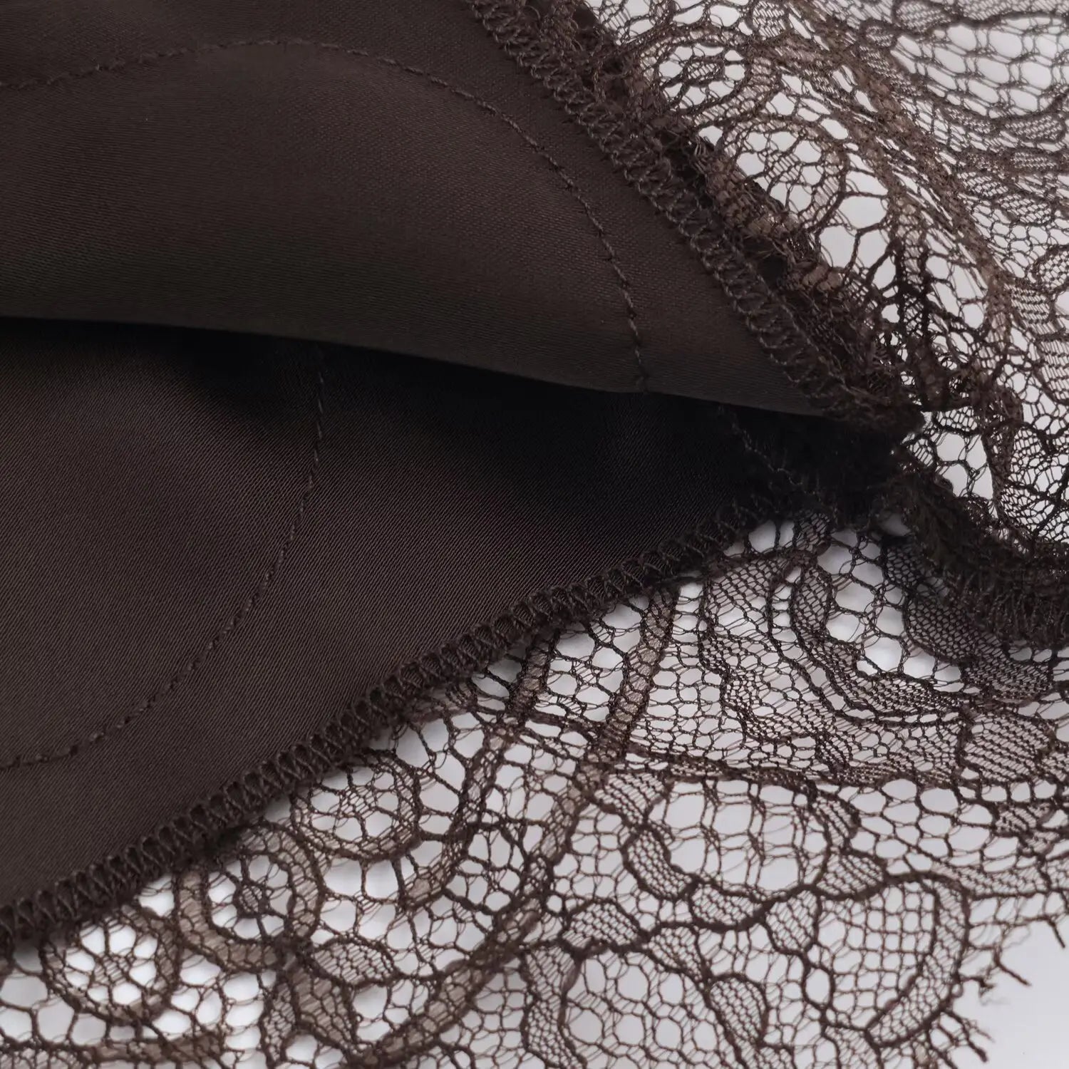 KONDALA Women Elegant Luxury Satin Lace Brown Black Skirt Long Straight Skirt 2025 New Spring Autumn Fashion Party Mujer Skirt.