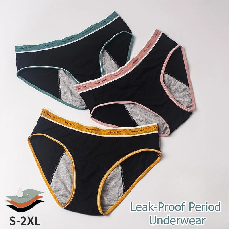 Leak-Proof Period Underwear Women Plus Size High Absorbency Reusable Menstrual Panties Anti-Stain Heavy Flow Protection Night.