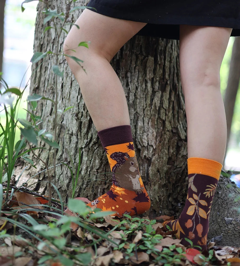 1 Pair Man Women Sock Original AB Tide Socks Colorful Cat Dog Koala Cow Cotton Socks Four Seasons Unisex Medium tube Socks Gift.