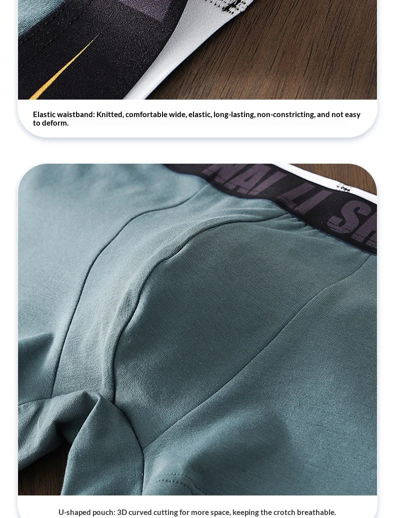 Neuankömmling Herrenunterwäsche, 100 % Baumwolle, antibakteriell, Herren-Boxershorts, atmungsaktiv, bequem, mittelhohe Slips, Herrenunterwäsche