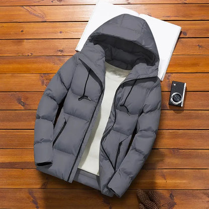 Fashion Parkas Men Winter Overcoat Thick Puffer Jacket Men Winter Coat Casual Jacket Warm Hooded Outwear Keep Warm Men Jacket.