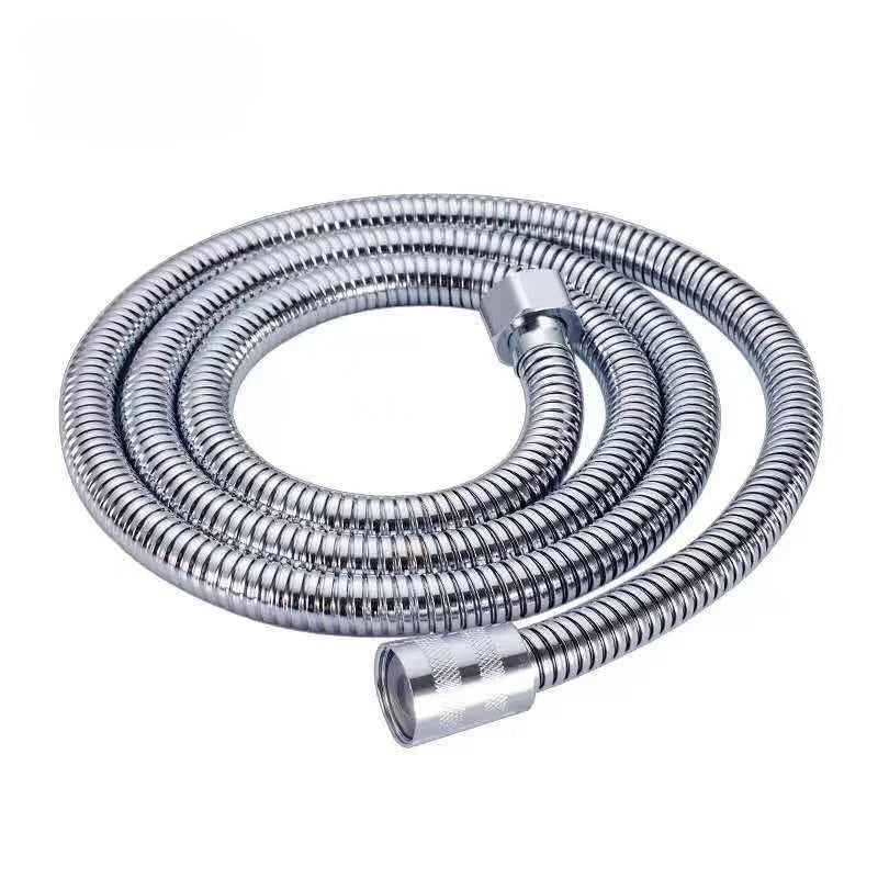 Shower Hose 1.5/2M Black/Silver Flexible Shower Hose Stainless Steel Long Bathroom Shower Pipe Extension Bathroom Accessories