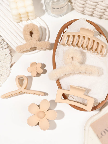 7/8Pcs Neutral Color Hair Clips for Women 4.7Inch Large Hair Claw for Thin Thick Hair,Big Matte Banana Clip,Strong Hold jaw clip.