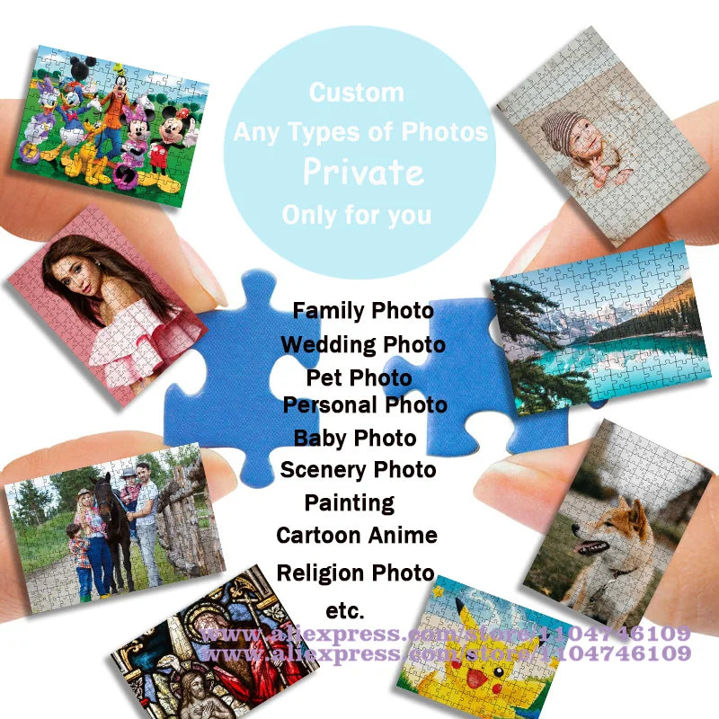 Cartoon Pokemon Pikachu Puzzle Jigsaw Diy Toys 108/200/300/500/1000/1500Pcs Intelligence Educational Puzzles for Kids& Adults.