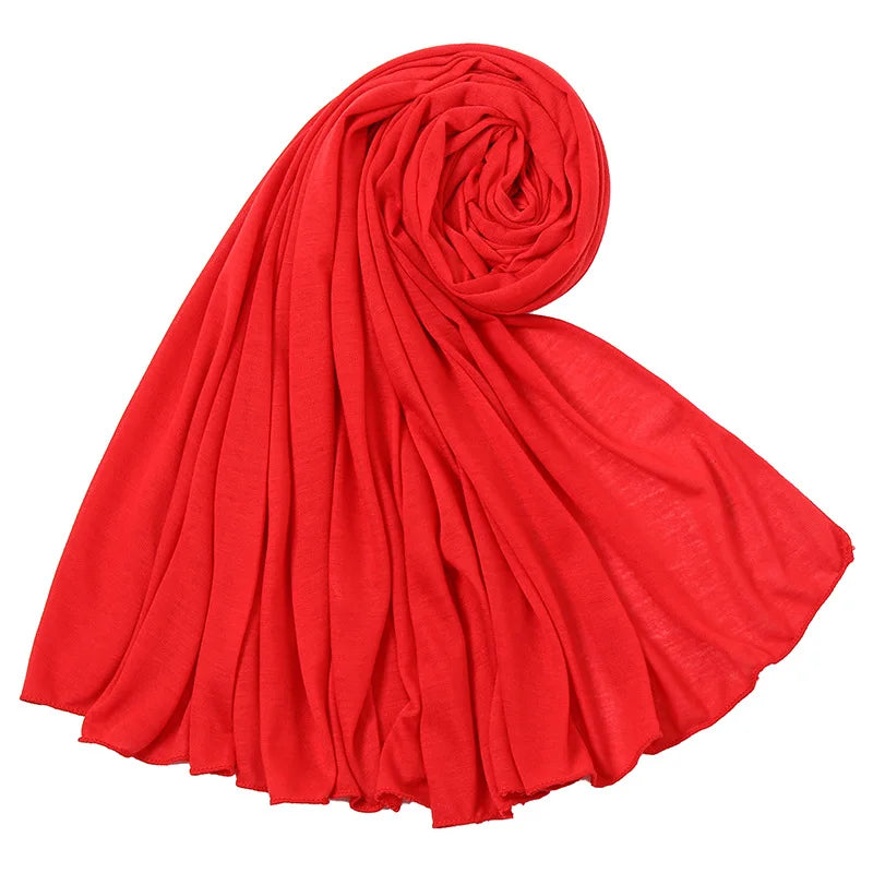 Hot Muslim Fashion Woman Soft Hijabs Scarf Shawl Plain Cotton Jersey Scarves Turban Women Long Shawls Head Wrap Headband Abaya