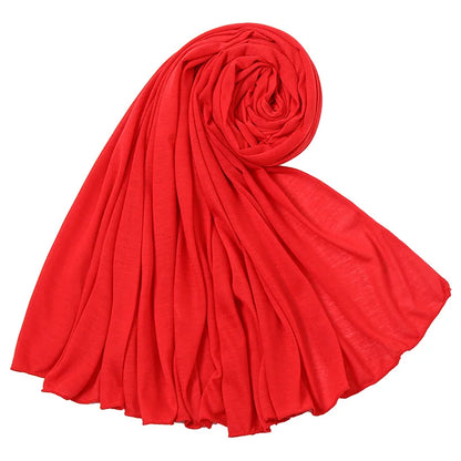 Hot Muslim Fashion Woman Soft Hijabs Scarf Shawl Plain Cotton Jersey Scarves Turban Women Long Shawls Head Wrap Headband Abaya