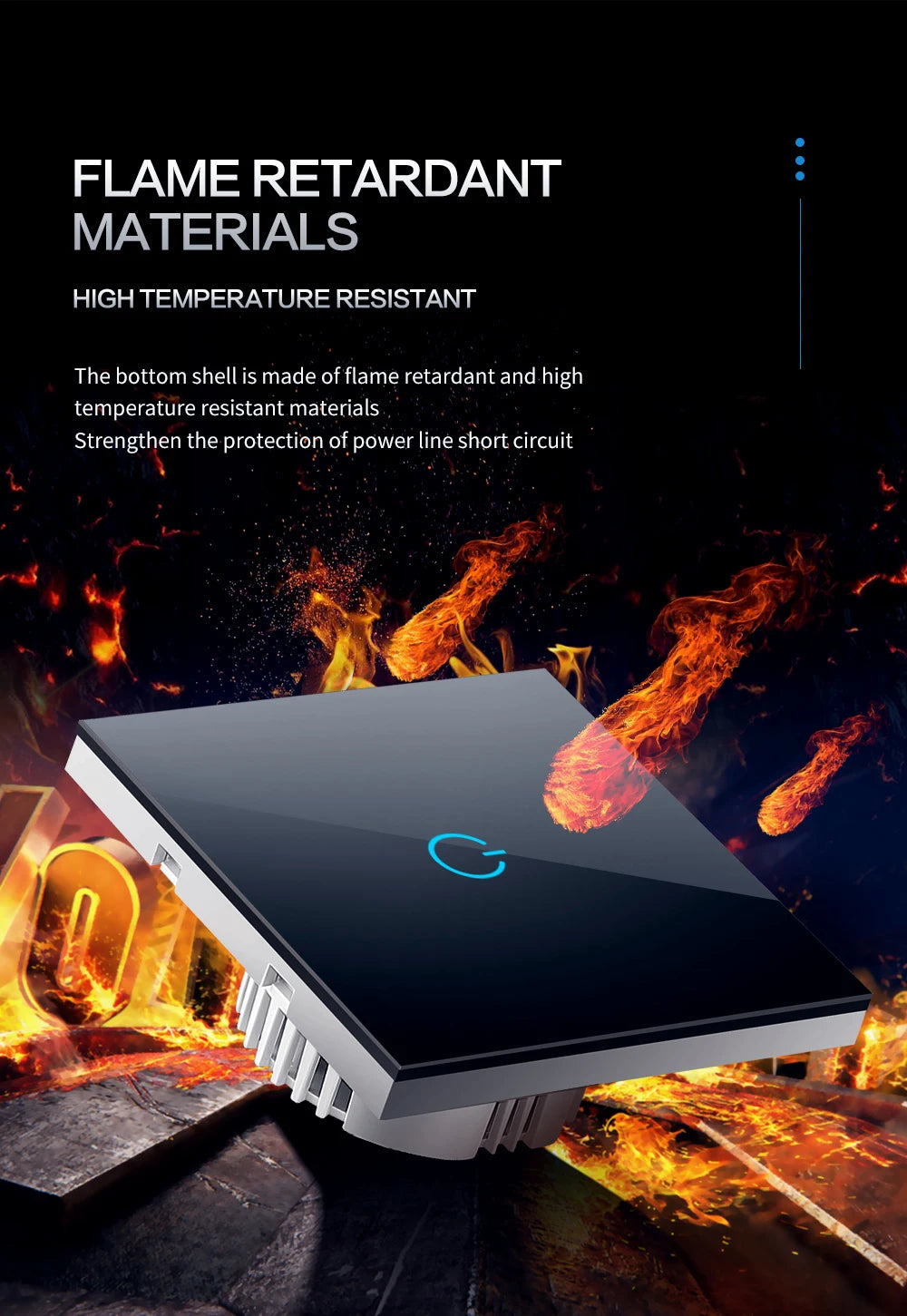 BONDA Smart Switch Alexa RF433 Keine neutrale Tuya-Steuerung funktioniert mit Google 1/2/3 Gang Smart Life Home Light WiFi Touch Switches 86.