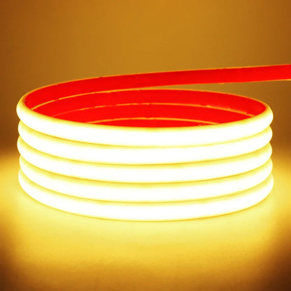 IP68 Waterproof COB LED Neon Strip Light 5m 10m 15m 20m 0.5m 12V 24V 320LED Flexible Tape Silicone Tube Lamp Liner Lighting RA90.