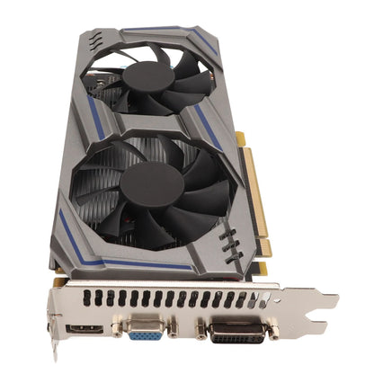 Graphics Card 128BIT GDDR5 PCI Express2.0 Double Fan Desktop PC Computer Discrete Gaming Graphics Card Double Fan Graphics Card.