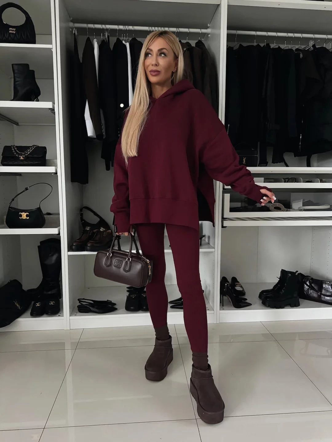 Women 2 Piece Set Hoddies Tracksuit Hooded Top & Pants Set Sweatshirts Suit Trouser Outfits Spring Jogging Sport Y2k Streetwear