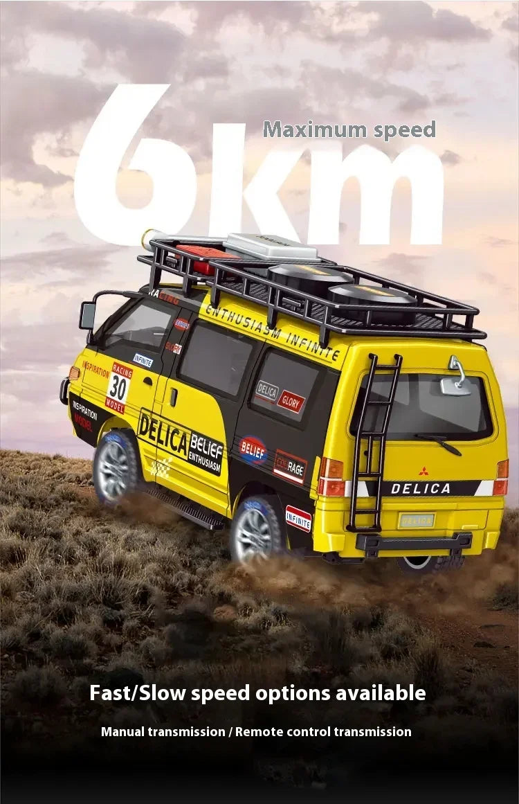 1/24 RC Car 1:24 Scale Mitsubishi Delika Car Model 2WD/4WD High Speed Remote Control Car Toy With Light Gift.