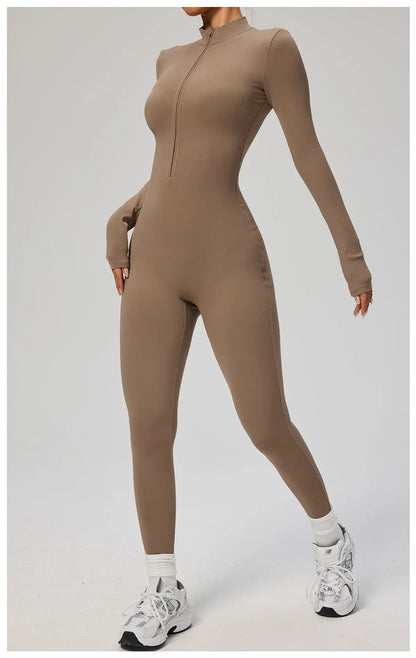 Tianyi High-Intensity Fitness Long-Sleeve Yoga Bodysuit Sensation Tight-Fitting Sportswear for Women Made in China