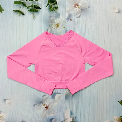 Seamless Women's T-shirt Sports Female Clothing Fitness Long Sleeve Tops with Thumb Hole Gym Running Shirts Workout Sportswear