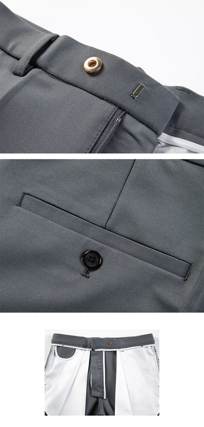 Men Suit Pants Dress Pantalone Hombre Stretch Slim Formal Trousers Calça Masculina Solid Color Casual Pants Fashion Men Clothing