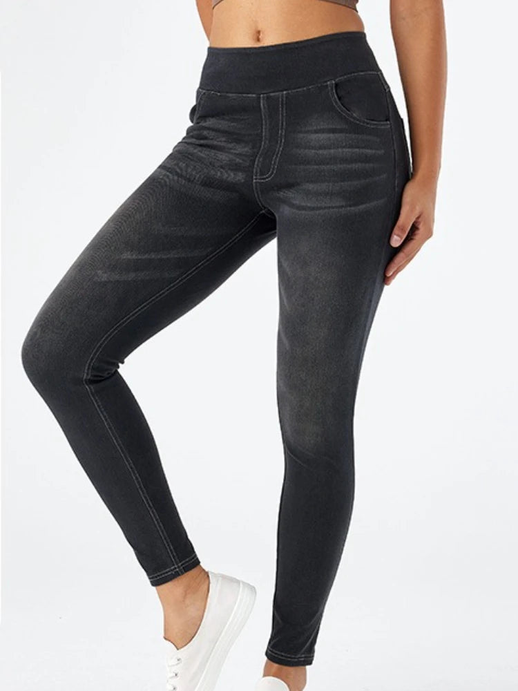 Jeans Women Denim Pant Long Pants Yoga Slim Mom Jeans High Waist Sheath Trousers Casual Pocket Y2k Streetwear Elegant Work 2025.