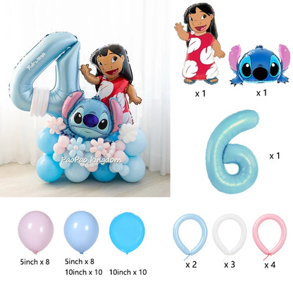 Lilo & Stitch Themenballons Sitich Aluminiumfolienballon Kindergeburtstag Party Dekoration Babyparty Geschenke Zubehör.