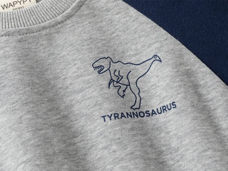 New Spring Autumn Children Clothes Set Color Patchwork Kids Boys Two-Piece Sets Children Boy Casual Tracksuit Outfits Tops Pants.