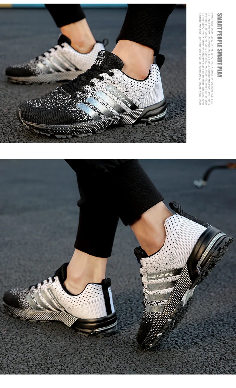 New fashionable plus-size men's casual sports shoes, walking and running shoes, tennis vulcanized men's shoes.