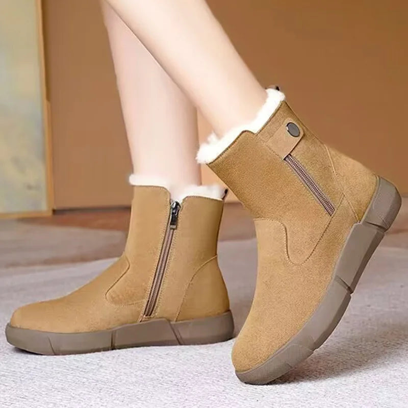 Women's Boots Waterproof Fur Boots For Snow Winter Shoes Woman Casual Rubber Botas Mujer Fashion Winter Boots Women Booties.