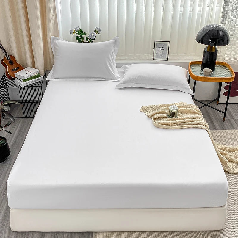 1PC solid color bed cap anti-slip protective cover dust covered sheet.