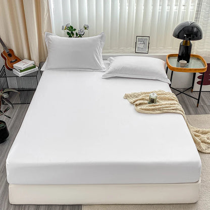 1PC solid color bed cap anti-slip protective cover dust covered sheet.