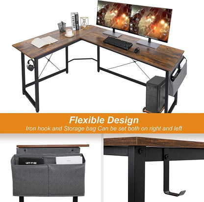 L-förmiger Schreibtisch Computer Ecke Schreibtisch Home Gaming Schreiben Studie Workstation Tisch