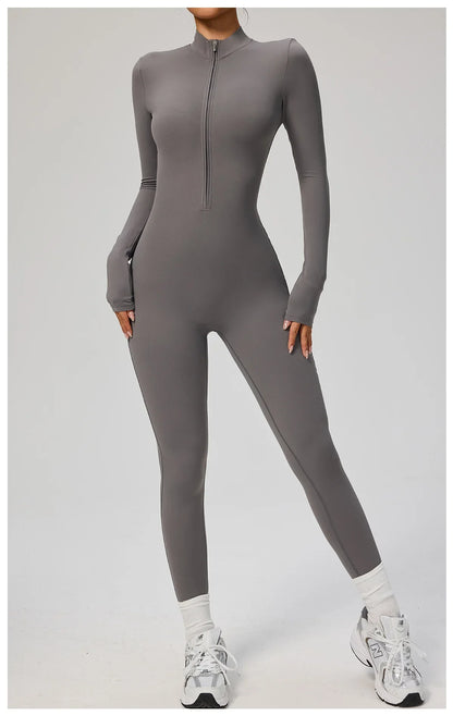 Tianyi High-Intensity Fitness Long-Sleeve Yoga Bodysuit Sensation Tight-Fitting Sportswear for Women Made in China