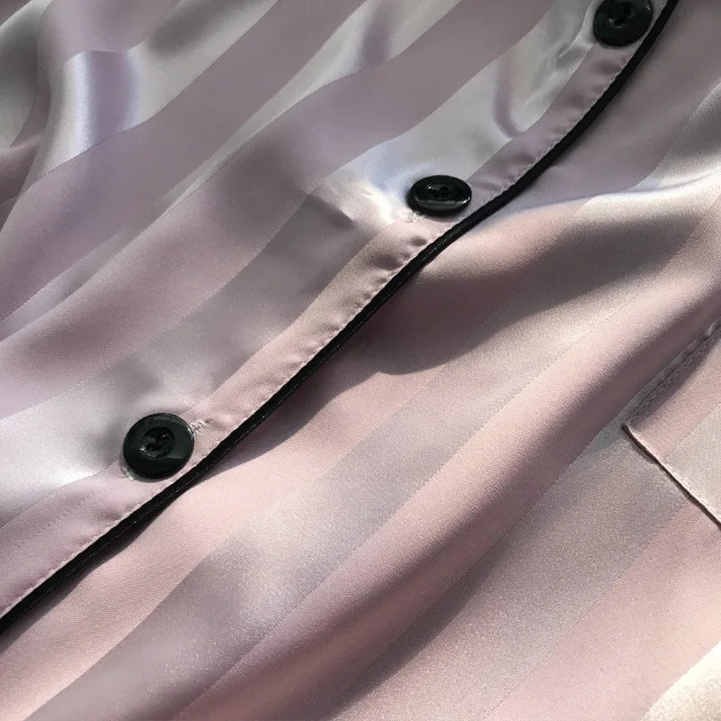 Women's New Arrival Summer Lightweight Short-Sleeved Pajamas Summer Imitation Silk Homewear Set Women's Summer Clothing.