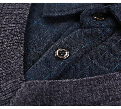 Winter Men Fleece Sweater Thickened Pullover Shirt Collar Sweaters Velvet Clothing Autumn Winter Jumpers Fashion Knitwear.