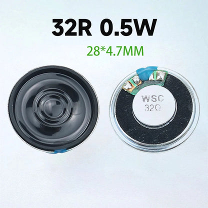 2PCS 0.5W  32R Speaker  32 Ohm Loud Speaker Diameter  23mm 28mm  36mm 40mm 50mm 57mm Loudspeaker.