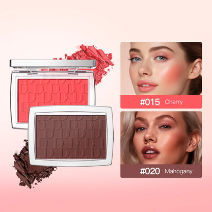 Blush Matte Natural Cheek Tint Brighten Face Waterproof Face Contouring Cosmetics Blush Powder Soft Female Makeup For Cheeks.