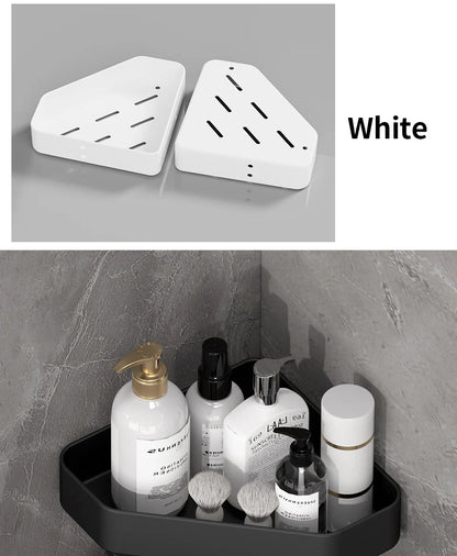 Bad Regal Küche Lagerung Organizer Aluminium Legierung Shampoo Rack Dusche Regal Bad Zubehör Kein Bohrer Regal