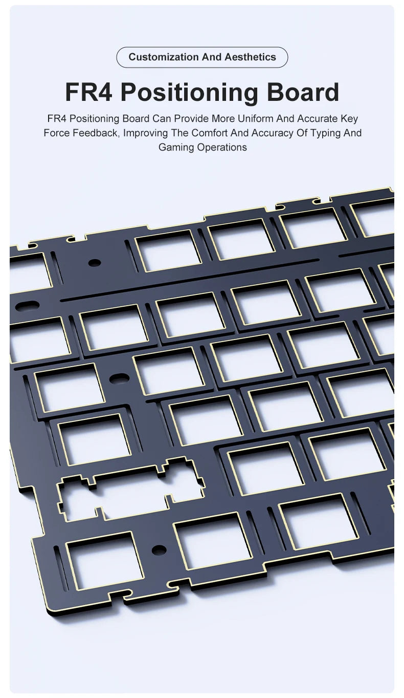 NEW Ajazz AK35I V3 MAX Tri-mode Wired Bluetooth Wireless Gaming Keyboard Gasket Full Key Hot Swap 104 Keys Customized Keyboard.